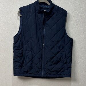 Men's Quilted Navy Vest Size L